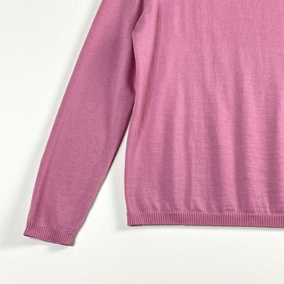 Pendleton Long Sleeve Merino Wool Pullover Sweater Pink Womens Large - Picture 4 of 9